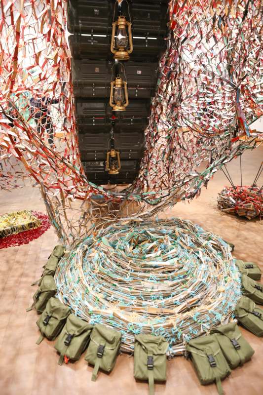 a large object with a hole in it