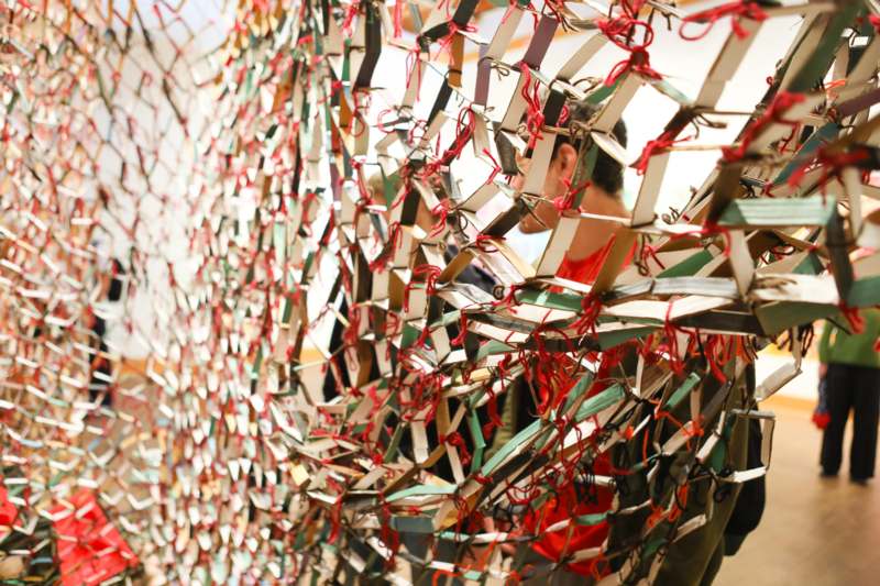 a net with many books