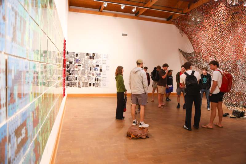 a group of people in a room