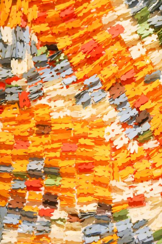 a group of colorful pieces of paper