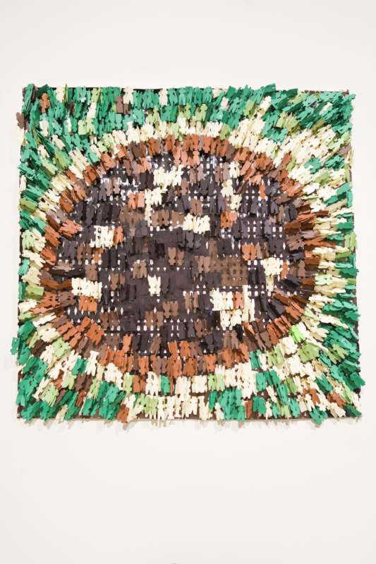 a group of clothespins in a circle