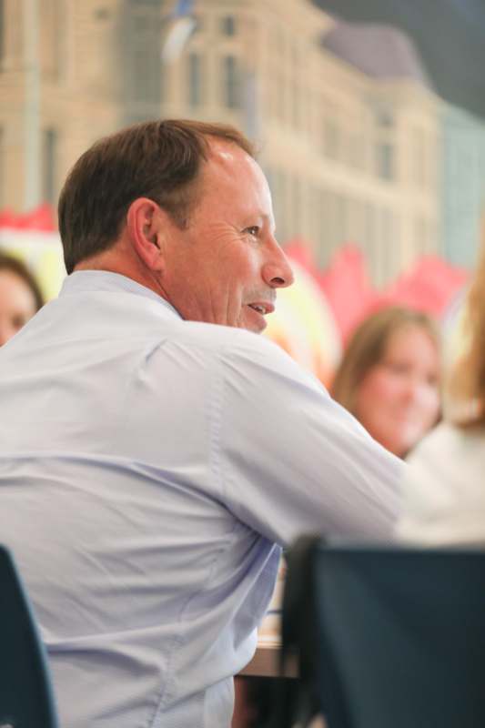 a man sitting in a room