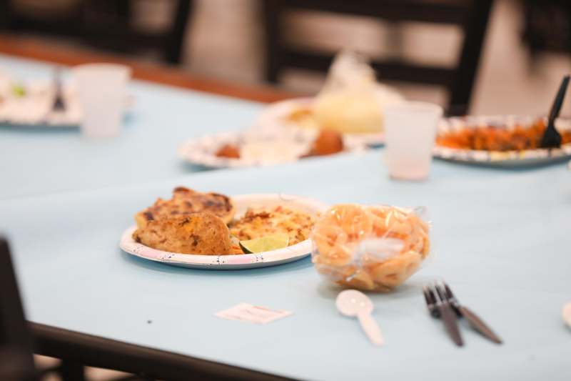 a plate of food on a table