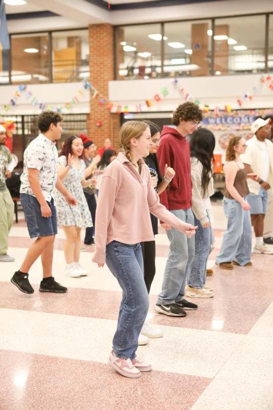 a group of people in a room