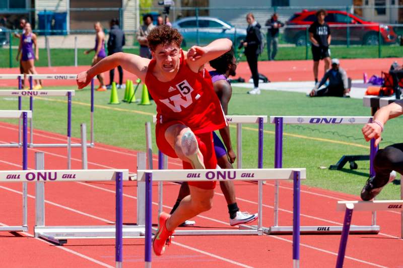 a man running on a track