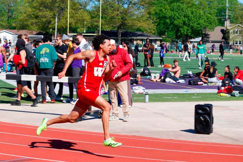 a man running on a track