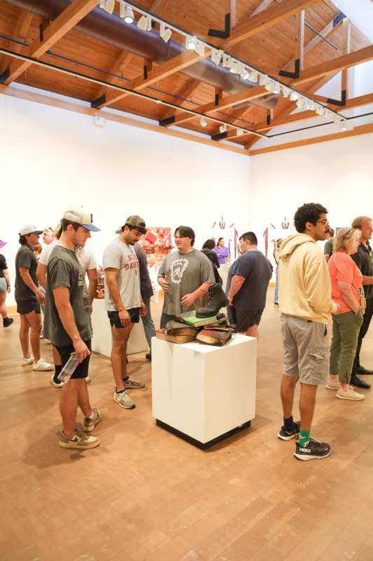 a group of people in a room