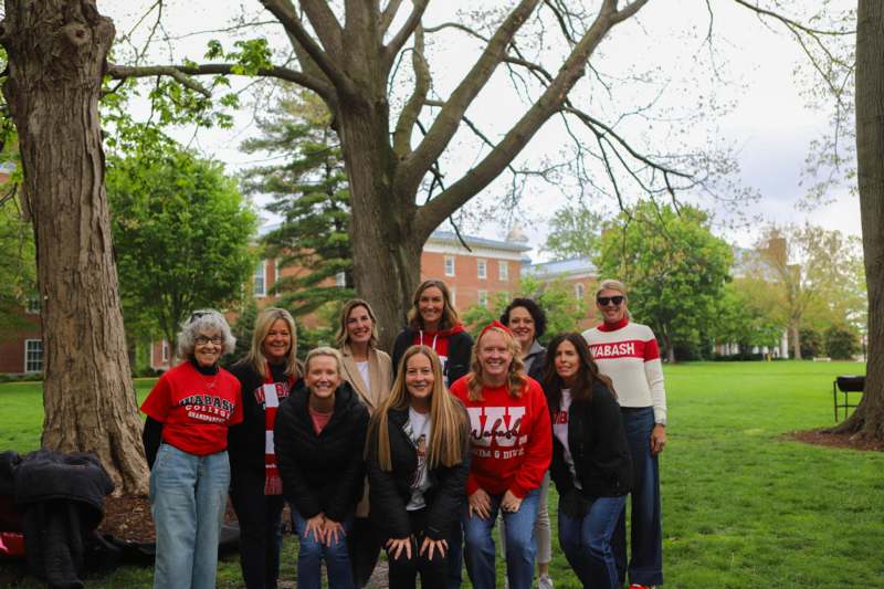 a group of women posing for a photo