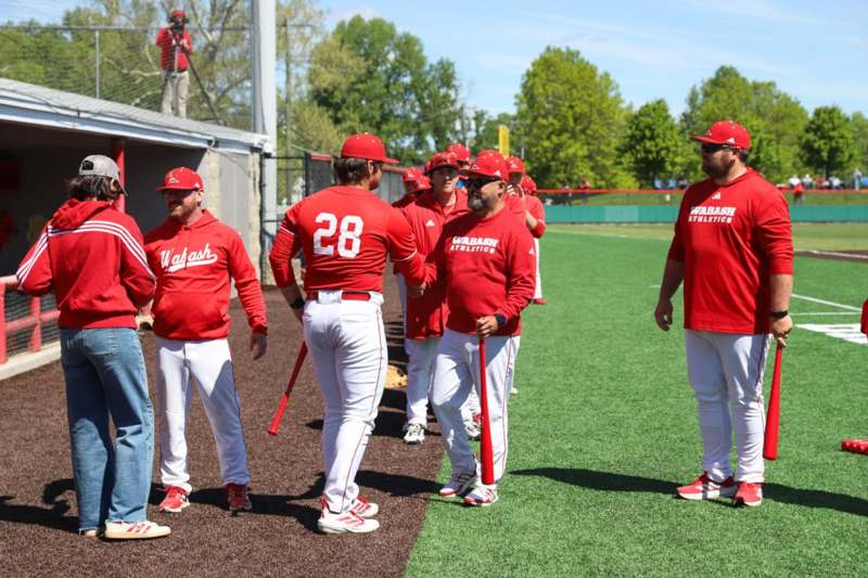 a group of baseball players on a field