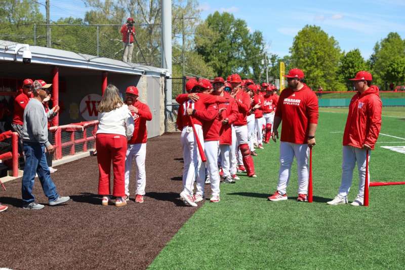 a group of baseball players on a field