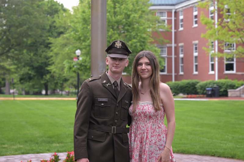 a man and woman in uniform