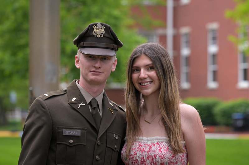 a man and woman in uniform