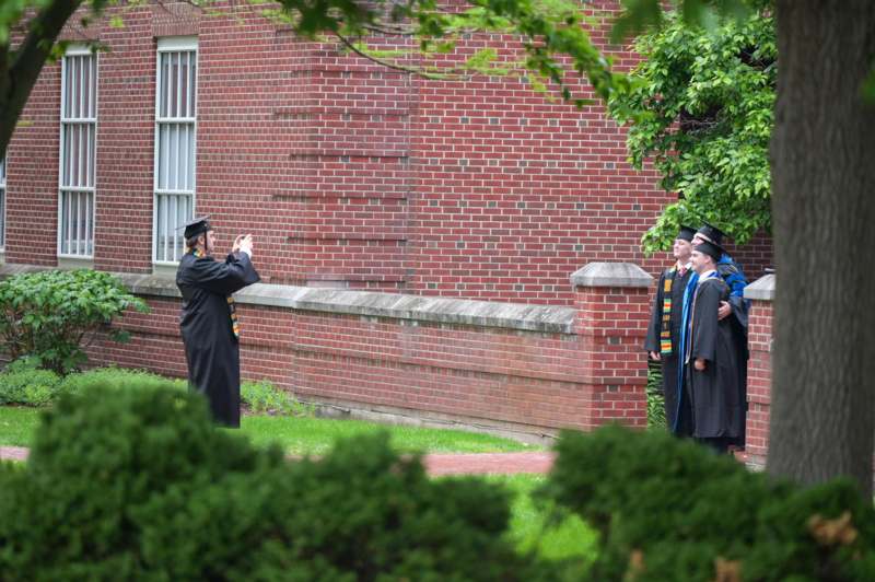 a group of people in graduation gowns