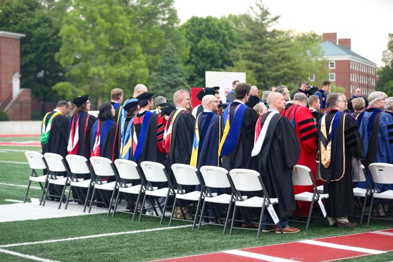 a group of people in graduation gowns