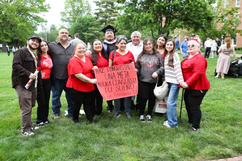 a group of people posing for a photo