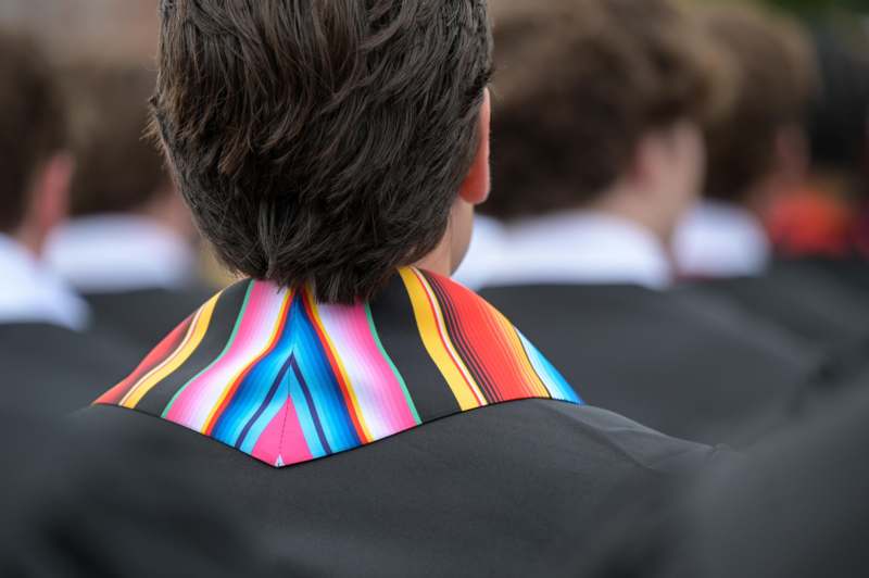 a person wearing a colorful collar