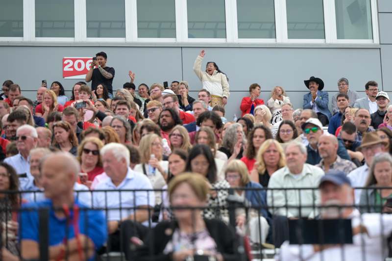 a crowd of people in the stands