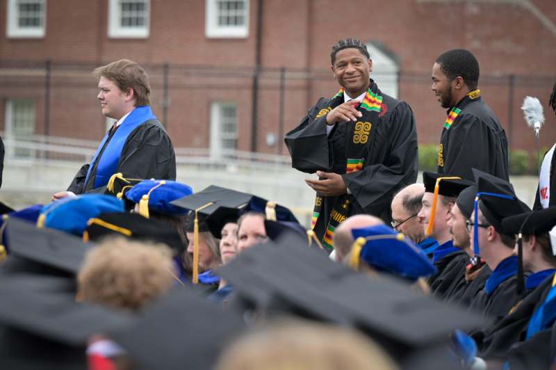 a group of people in graduation gowns