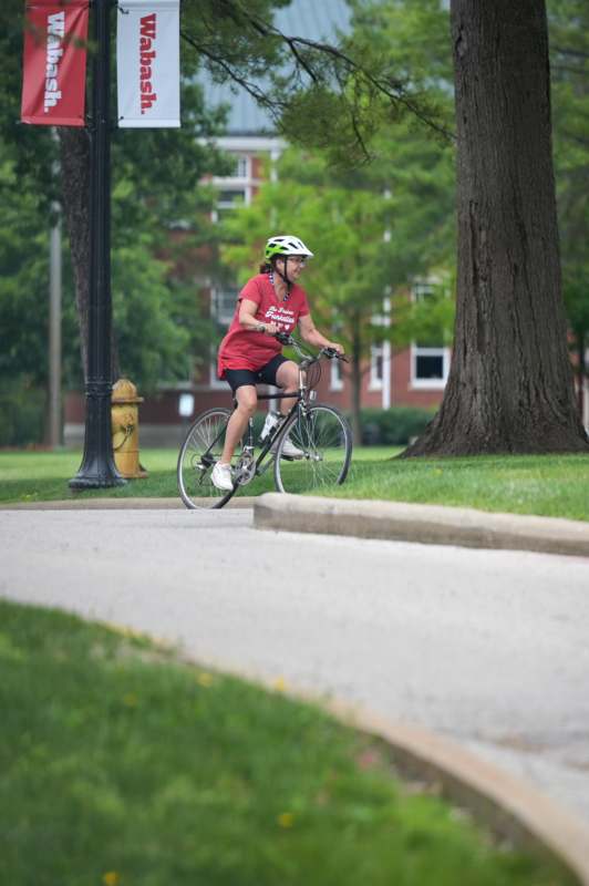 a person riding a bicycle