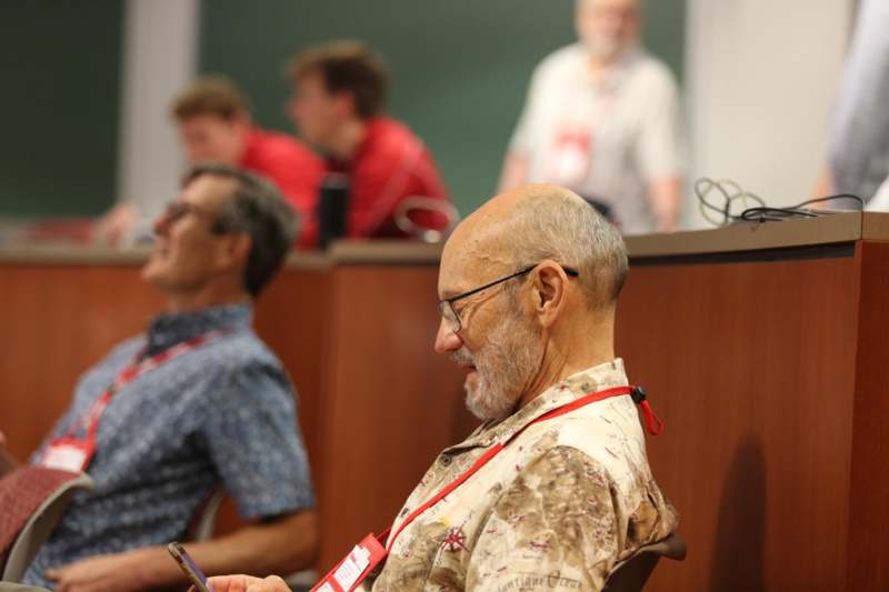 a man sitting in a chair