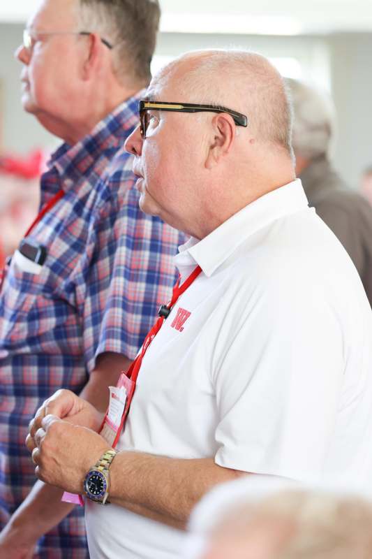 a man in a white shirt