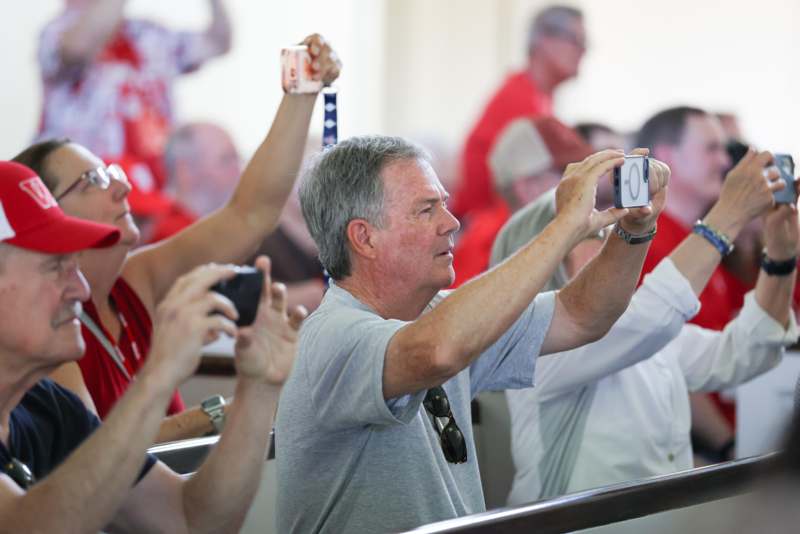 a group of people taking a picture