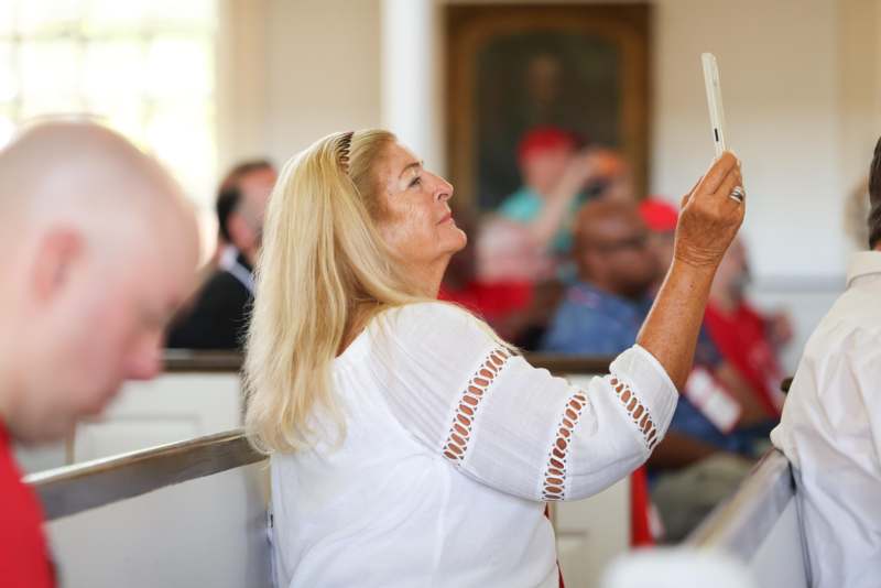 a woman taking a selfie