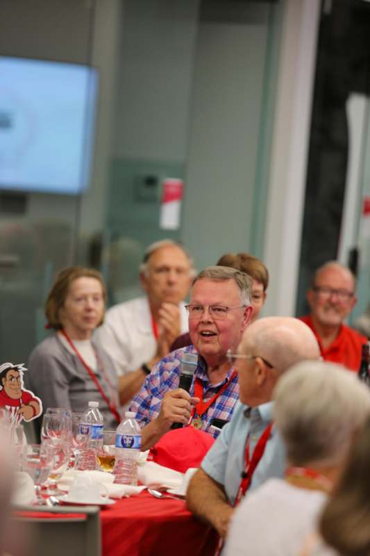 a man speaking into a microphone