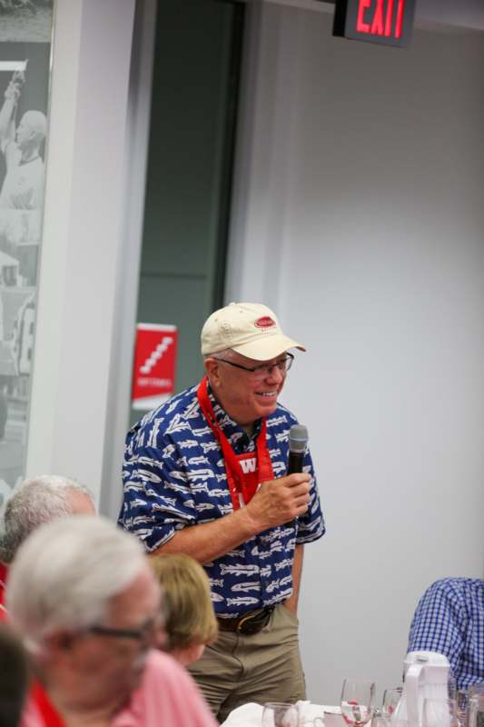 a man holding a microphone