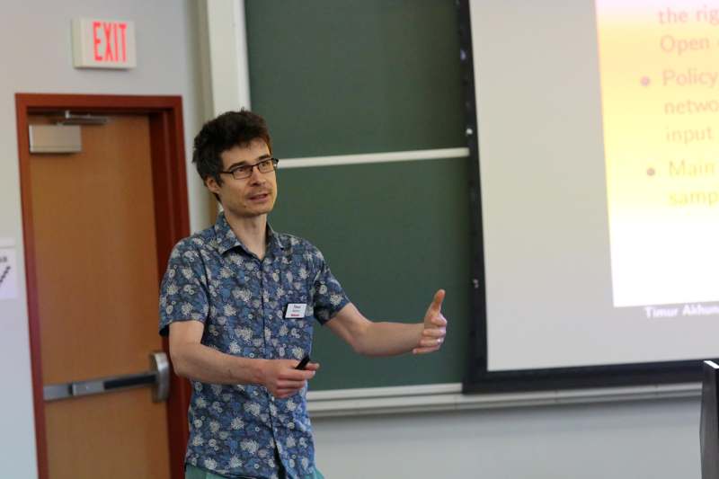 a man giving a presentation