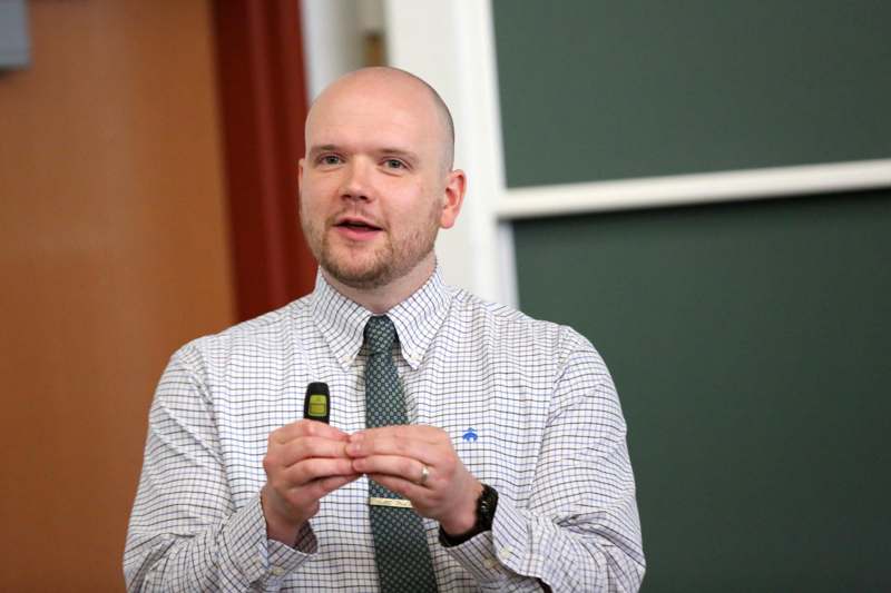 a man holding a device
