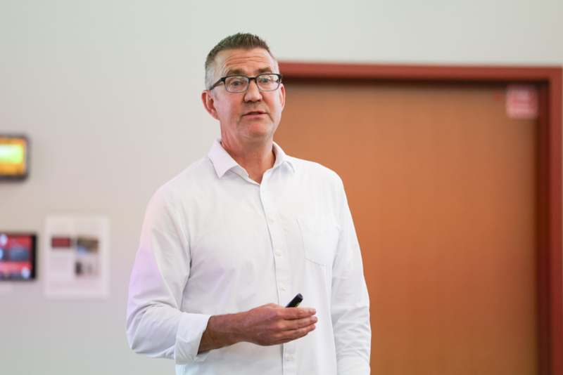 a man in a white shirt