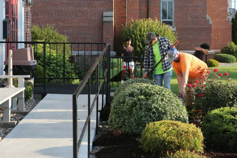 2026 Freshman Community Service - a group of people gardening