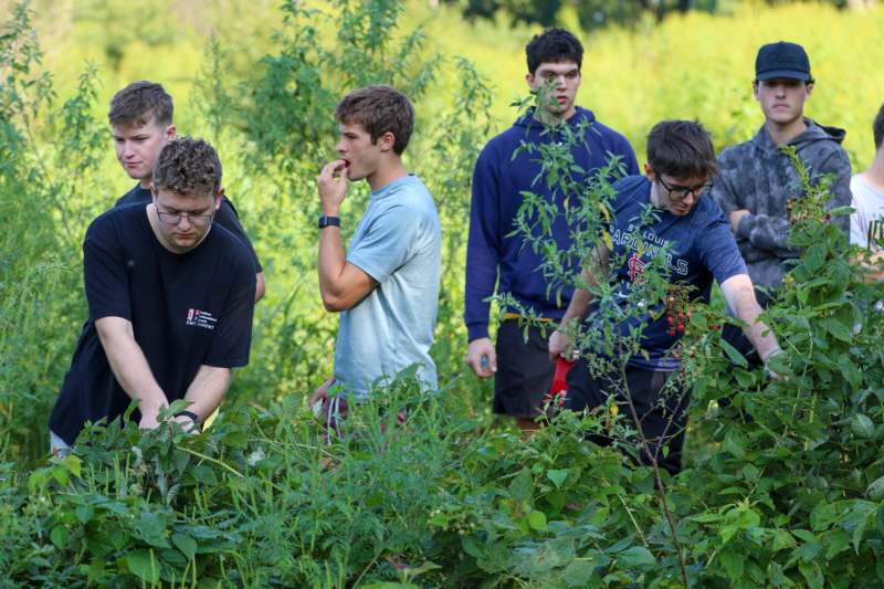 a group of people in a field