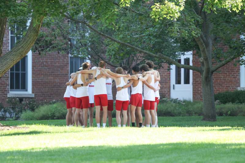 a group of people in a circle