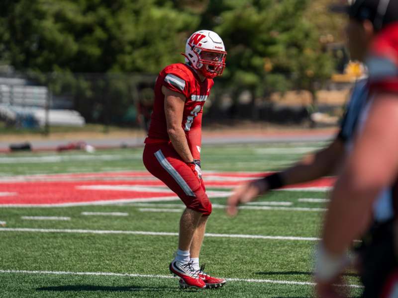 a football player on a field