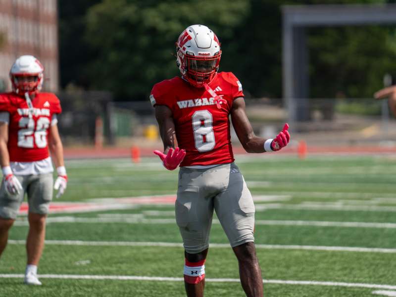 a football player on a field