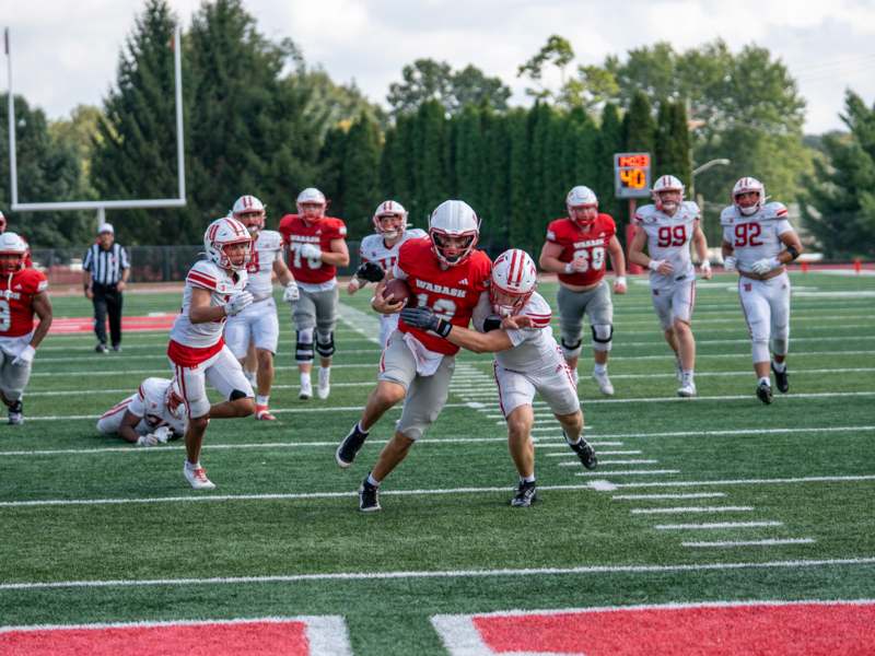 a group of football players on a field