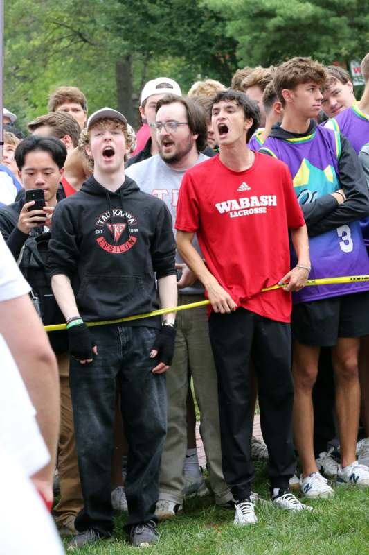 a group of people standing together