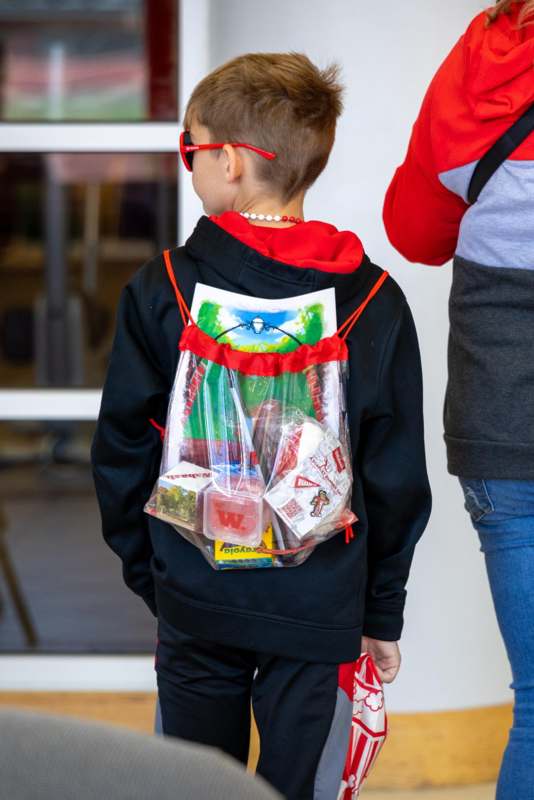 a boy wearing a backpack