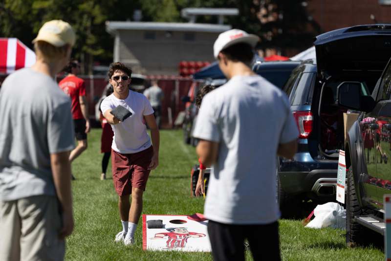 a group of people playing a game