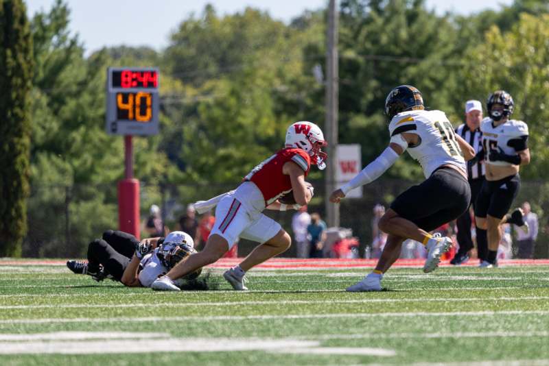 a group of football players on a field