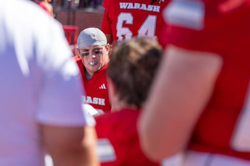 a football player in red jersey