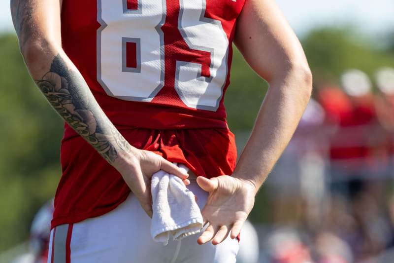 a person with a towel on their butt