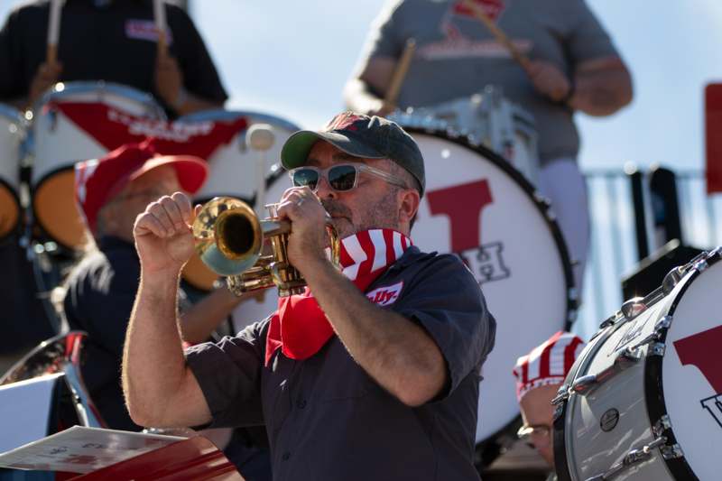a man playing a trumpet