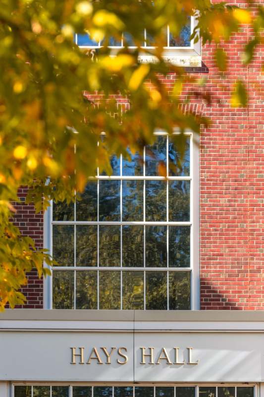 a window on a brick building