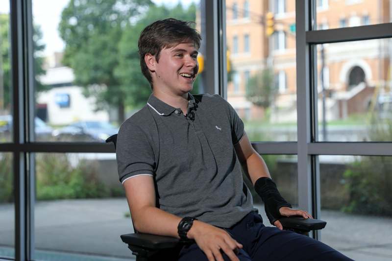 a man sitting in a wheelchair
