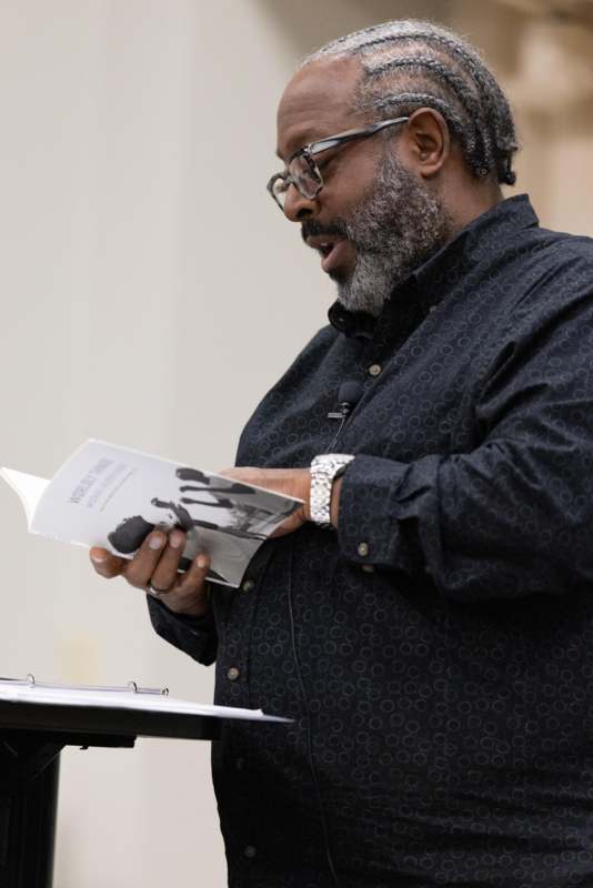 a man reading a book