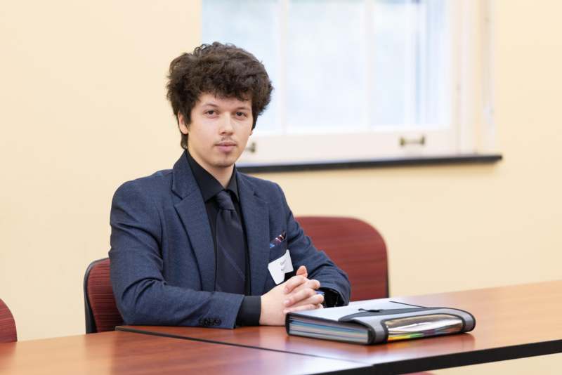 a man sitting at a table