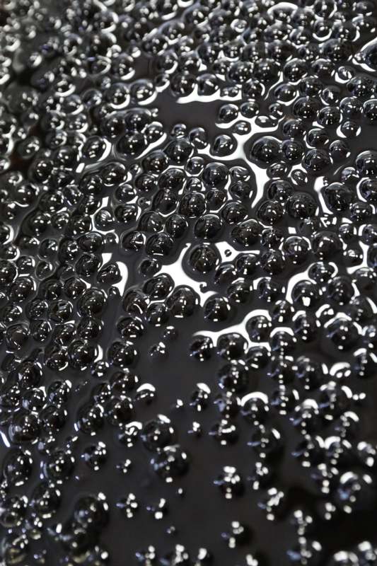 a close up of a black liquid